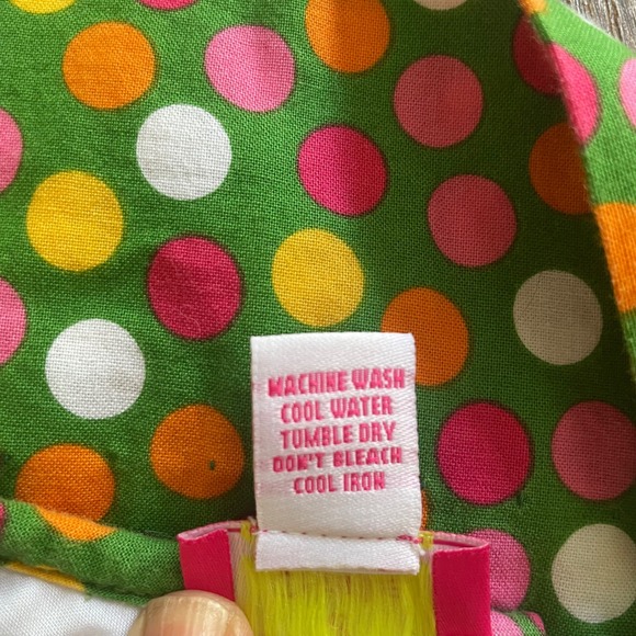 Claire & Charlie Smocked Dress Owl Polka Dot Green Party Girls Size 6X - Picture 7 of 7